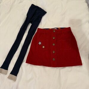 Boden Harry Potter Corduroy Skirt with wand and Star Patches NWOT size 8-9
